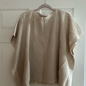 J. McLaughlin Beige Knit Poncho